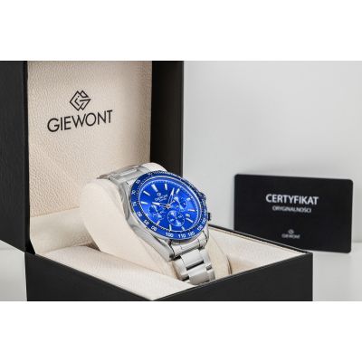 8. Men's Watch Giewont Chronograph Sapphire Silver Blue GW9580-B3