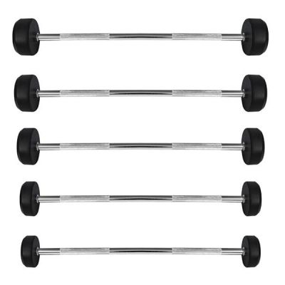 Rubber-coated HMS fixed barbell/bar 10 kg GSG-10