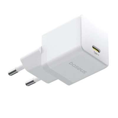 3. Baseus Palm 1C 20W Wall Charger (with Baseus Mini White USB-C 60W (20V/3A) 1m Cable) - White