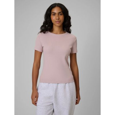 Women's slim ribbed T-shirt 4F 4FRSS26TTSHF3629-56S