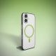 8. Puro Lite Mag TPU+PC Case Compatible with MagSafe for iPhone 17 - Transparent with Green Ring