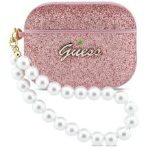 Guess Glitter Pearl Strap Case for AirPods Pro 3 - Pink