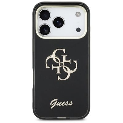3. Guess IML 4G Script Metal case for iPhone 17 Pro - black