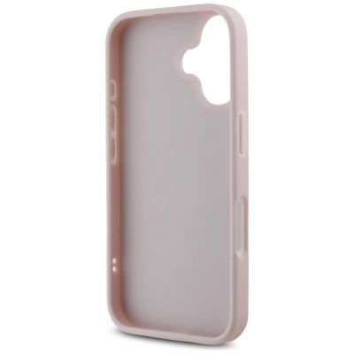 7. Guess Quilted Metal Logo iPhone 16 Case - Pink