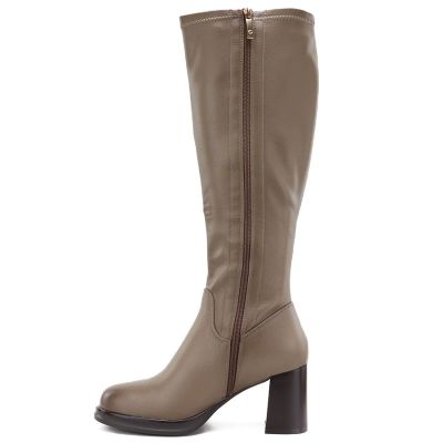 3. Women’s Khaki Heeled Boots Potocki SZ12861
