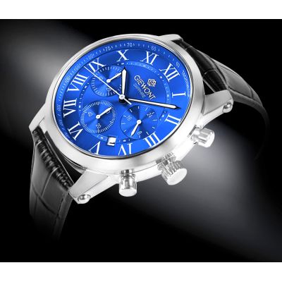 2. Giewont Chronograph Sapphire Silver Blue Men's Watch GW6260-A4