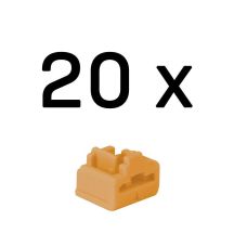 Lindy 47898 Port Blocker RJ-45 Port Blocker Orange Acrylonitrile Butadiene Styrene (ABS) 20 pcs.