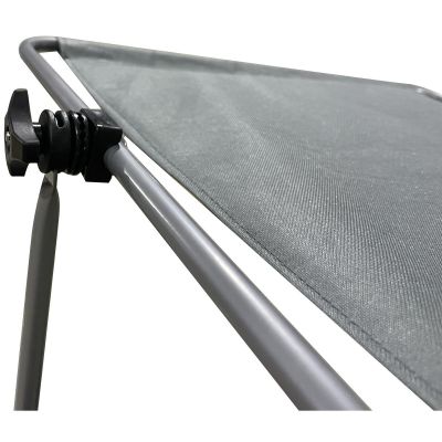 14. FOLDABLE BEACH CHAIR WITH CANOPY ON WHEELS 116x62x62-90CM GRAY