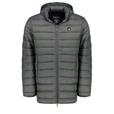 Geographical Norway men's jacket AMIGOMAP LONG HOOD DB DGREY MEN 233 DARK GRAY (WZ5086H/GN-GRIS FONCÉ)