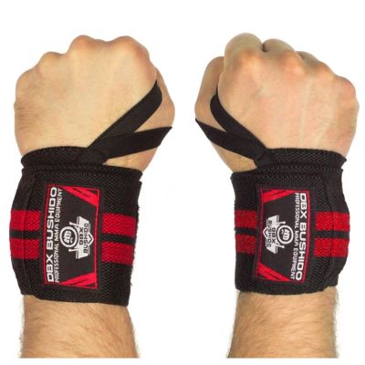12. Elastic Wrist Supports/Grips | Black/Red
