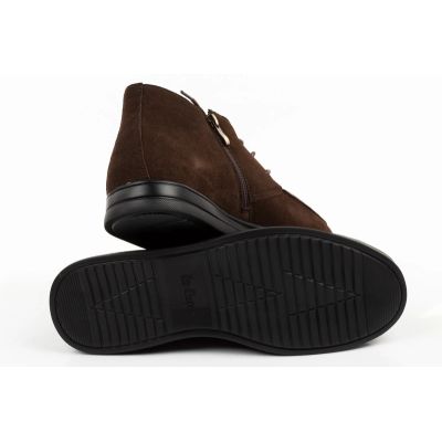 8. Lee Cooper men's elegant brown leather ankle boots with zipper