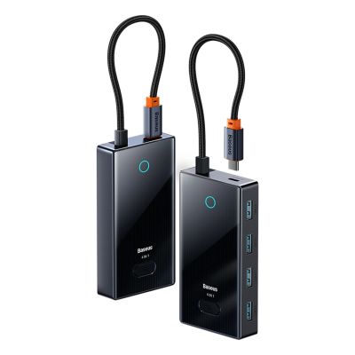4. Baseus PioneerJoy 4xUSB-A 3.0 USB-C Hub - Gray