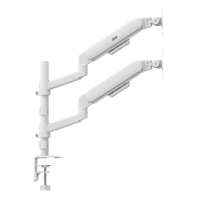 7. ERGO OFFICE MOUNT FOR 2 MONITORS, GAS SPRING, 17"-32", 1-10KG, MATTE WHITE ER-692 W