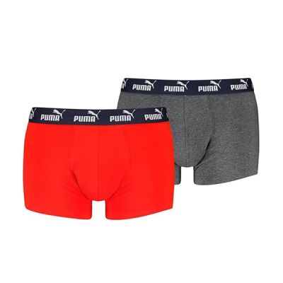 5. Puma men's boxer briefs 2-Pack red gray comfortable cotton