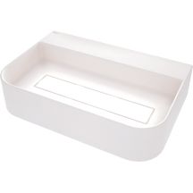 Granite countertop washbasin with space for a tap - with a cover