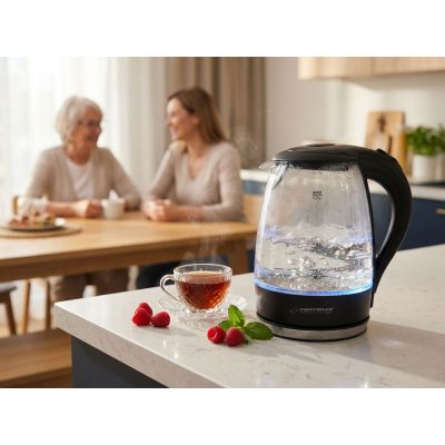 9. Esperanza Salto Angel EKK011K electric kettle (2200W 1.7l; black)