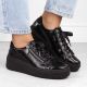 26. Rieker W N2501-00 black wedge shoes
