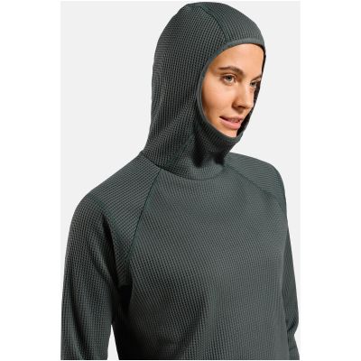 3. Odlo Mid Layer Hoody CUBIC, green