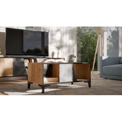 2. OVO coffee table/bench 90x50xH39 oak/concrete
