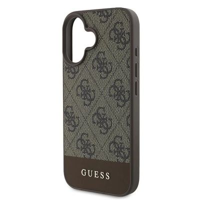 6. Guess 4G Bottom Stripe Case for iPhone 16 Plus 6.7" - Brown