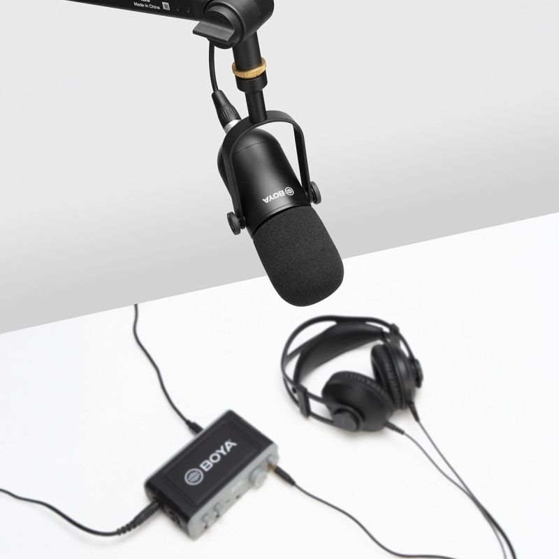 11. BOYA BY-DM500 Cardioid XLR Dynamic Microphone for Podcasts - Black
