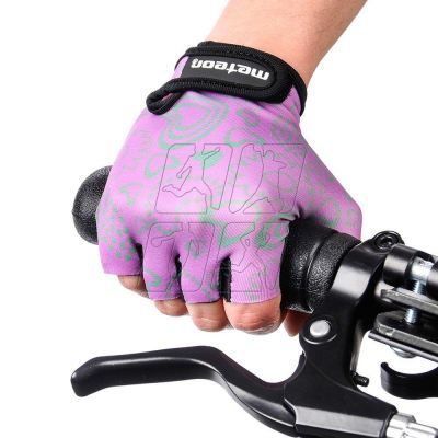 4. Cycling gloves Meteor Flower Jr 23376