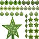 2. DECORATIVE PLASTIC BAUBLE SAFE 40 PCS GREEN MICA