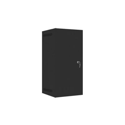 13. LANBERG WALL-MOUNTED RACK CABINET 10" 12U 280X310 BLACK, METAL DOORS (FLAT PACK) WF10-2312-00B