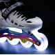 7. NH10905 4in1 LED WHITE ROLLER SKATES WITH RAINBOW HOCKEY BLADE SIZE M (35-38) NILS EXTREME