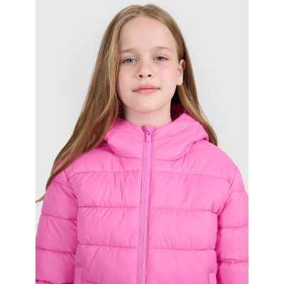 3. Girls' down jacket with synthetic filling 4F 4FJRAW25TDJAF0816-54S