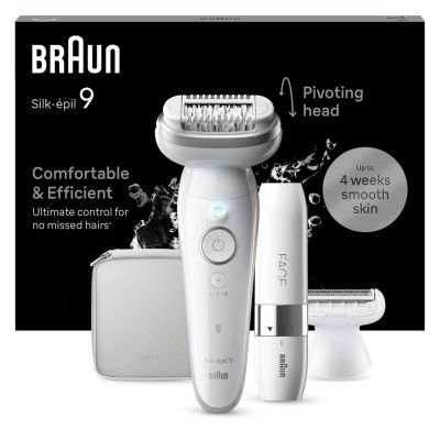 Braun Silk-épil 9 9-341 depilatos 40 tweezers White