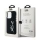8. Karl Lagerfeld Silicone Metal Script Logo iPhone 15 Pro Max Case - Black