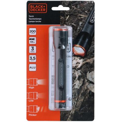 2. BLACK+DECKER 3.5 W 200-Lumen Tactical Aluminium Flashlight