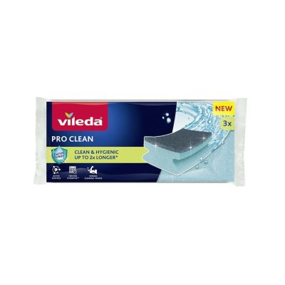 Vileda Pro Clean profiled sponge with enzymes 3 pcs.