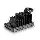 3. Lindy 73436 Charging Station Organizer, Freestanding, Aluminium, Plastic, Black, Grey