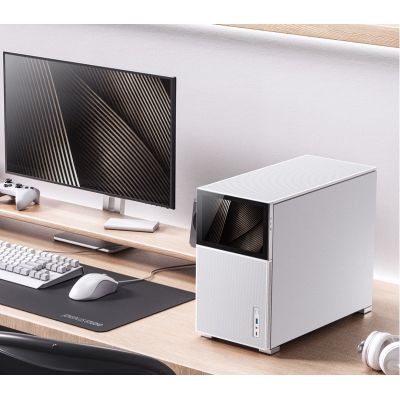 18. Jonsbo D31 MESH Screen Micro-ATX Case, Tempered Glass - White
