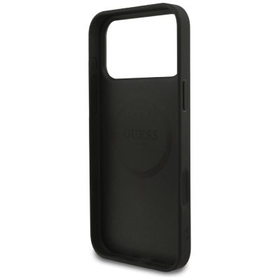 7. Guess Saffiano Classic Logo MagSafe Case for iPhone 17 Pro Max - Black