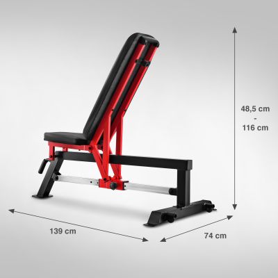 4. L5166 HMS SEMI COMMERCIAL ADJUSTABLE EXERCISE BENCH