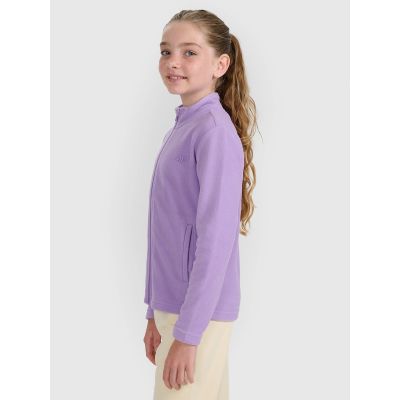 9. Girls’ Slim-Fit Fleece Jacket with Stand-Up Collar 4F 4FJRAW25TFLEF434-51S