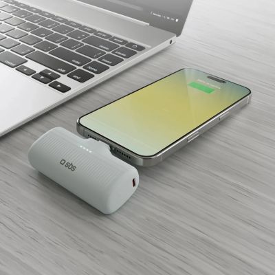 5. SBS EcoPower 5000 mAh 10W Powerbank with Built-in USB-C Port - Gray