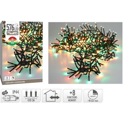 6. CHRISTMAS LIGHTS STRING LIGHTS 576 LED TIMER 3 COLOURS