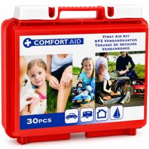CAR FIRST AID KIT WITH 30-PIECE CONTENTS, BOX