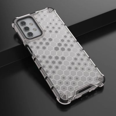 4. Honeycomb Case armor cover with TPU Bumper for Samsung Galaxy A32 5G transparent