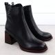 3. Black leather women’s ankle boots with a decorative heel Filippo DBT7363