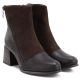 4. Women's insulated ankle boots with a block heel, chocolate M.Daszyński SA269-5