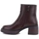3. Women's leather ankle boots on a burgundy platform D&A S.Barski CR62-3369