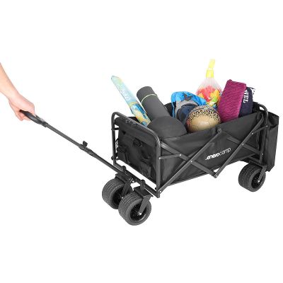 22. DELUXE FOLDABLE TRAVEL AND BEACH STROLLER 90x57x73-96CM WITH HANDLE BLACK