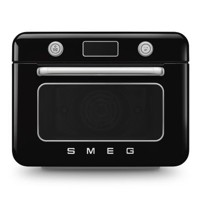 4. Smeg COF01BLEU Small Black Steam Oven Buttons, Rotary