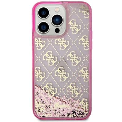 3. Guess GUHCP14XLC4PSGP iPhone 14 Pro Max 6.7" pink/pink hardcase Liquid Glitter 4G Transculent