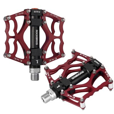 Rockbros JT201012LR 2010-12L Aluminum Platform Bicycle Pedals - Red